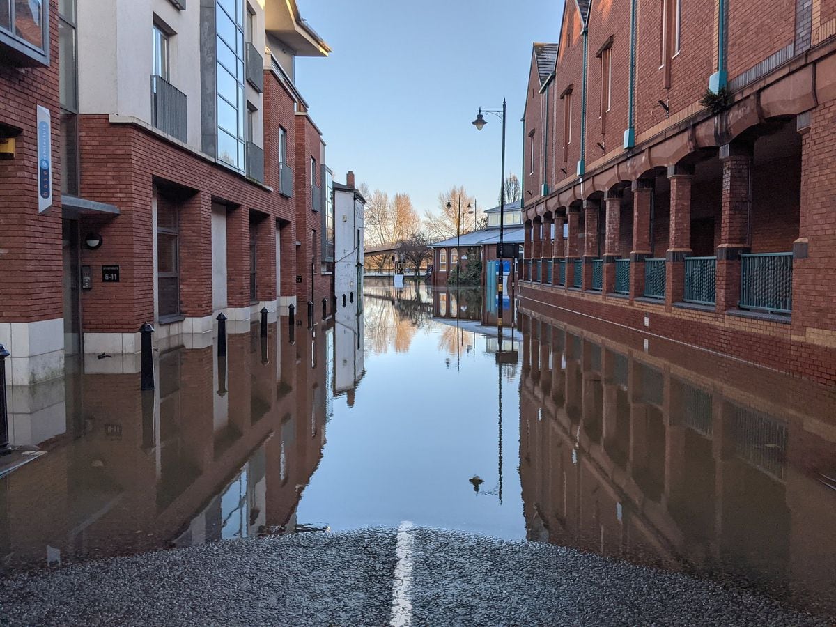 Flooding in Shrewsbury. Photo: Rory Smith.