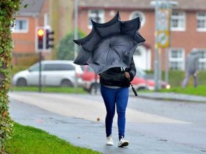 Winds of up to 44mph are predicted for Shropshire