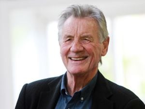 Sir Michael Palin during the visit to his former school