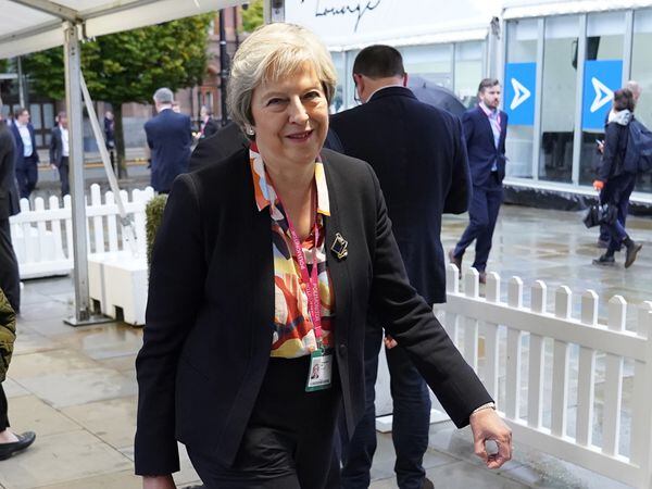 Former prime minister Theresa May at the Conservative Party conference