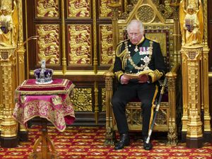 The Prince of Wales reading the Queen's Speech during this year's State Opening of Parliament in the House of Lords