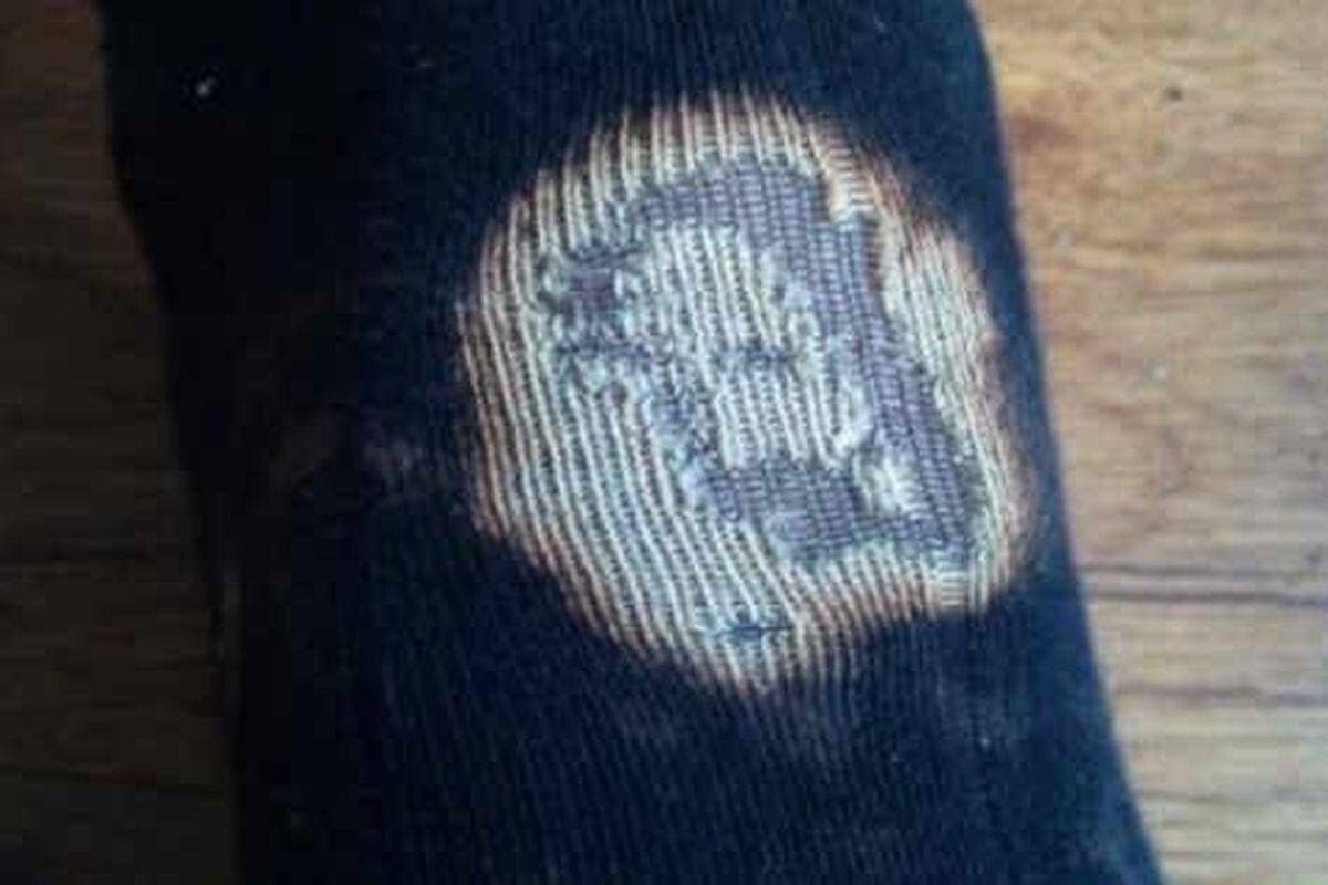 Oswestry man finds face of Jesus on sock
