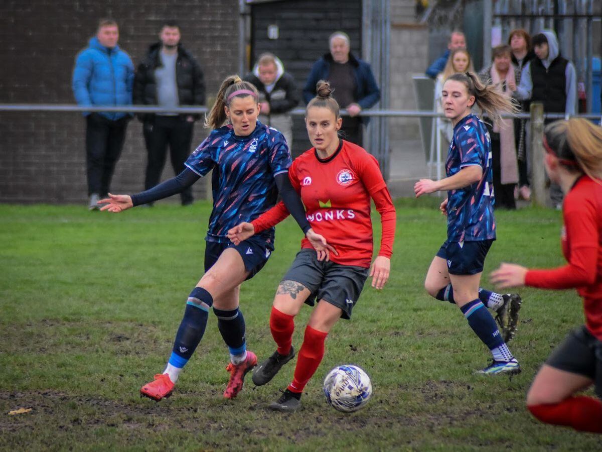 Action from Wem Town Ladies v Nottingham Forest Ladies - Photo @GuyClarkePhoto
