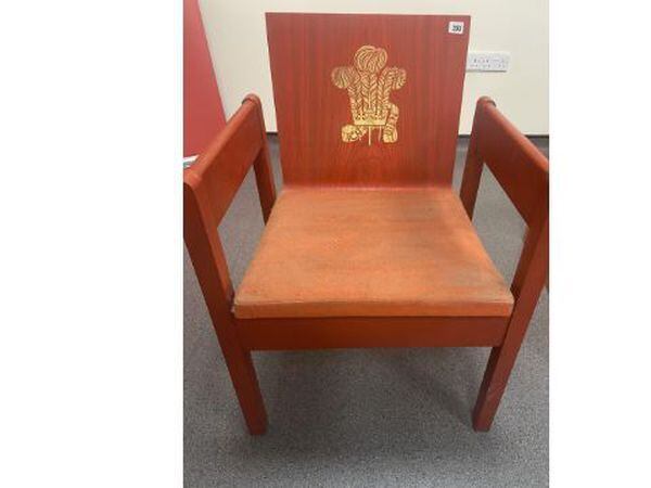 A rare Prince of Wales Investiture chair put in an auction held last summer at MMP/NL’s Auction Centre near Welshpool. 