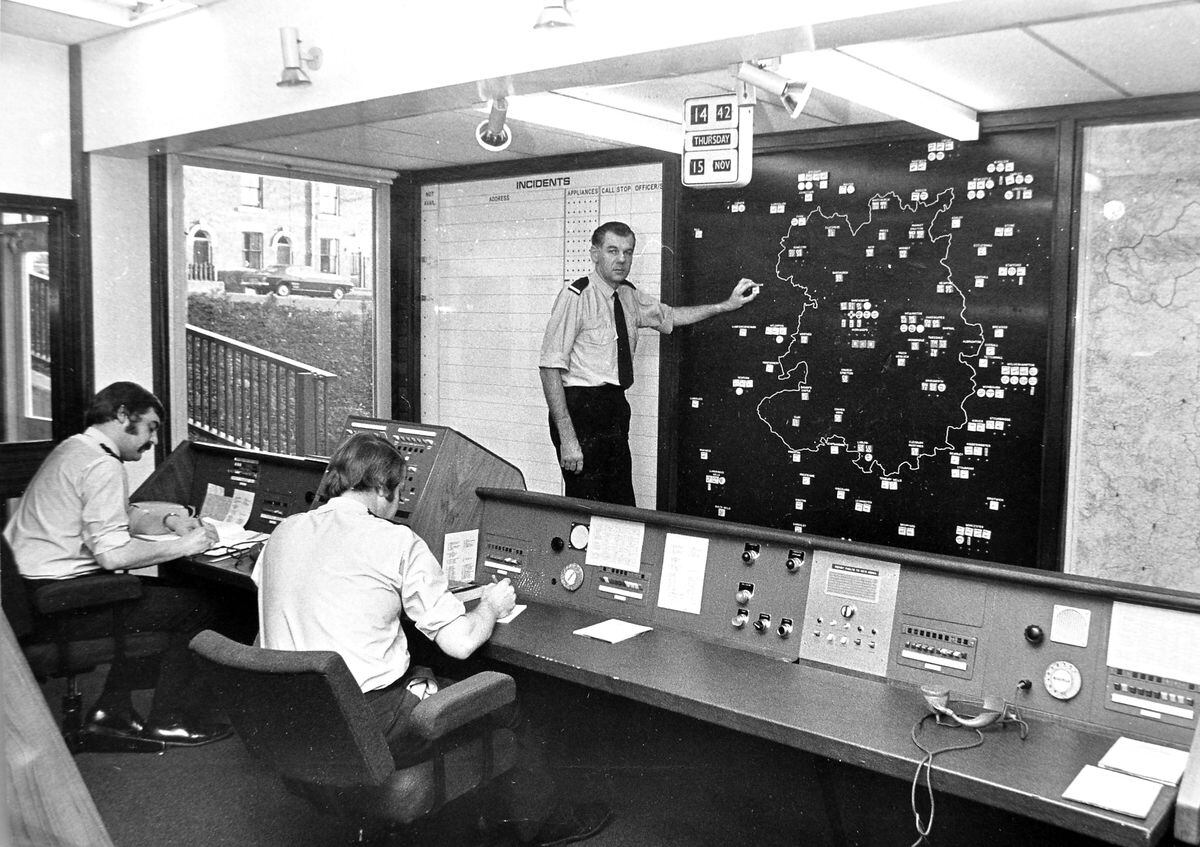 The control room of the new Shropshire Fire Brigade headquarters at Shrewsbury on November 15, 1973. The official opening of the building was coming on November 24, when the public was being given the opportunity to see what they were paying for. This old HQ has since been replaced and it's now called Shropshire Fire and Rescue Service.