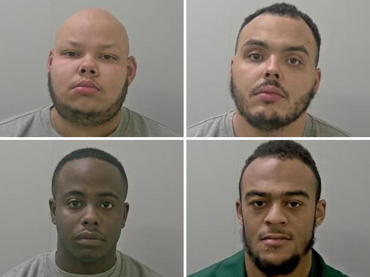 Sentenced: Top, brothers Cain and Errol Kirlew, and bottom, Rommell Holding and Jordan Pearson