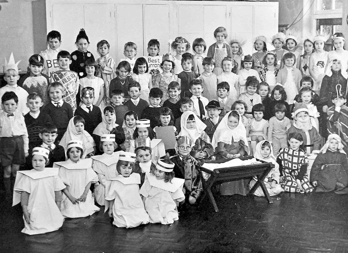 This is the infants’ department of St Patrick’s Roman Catholic Primary School in Wellington, which put on a Christmas play in 1964.