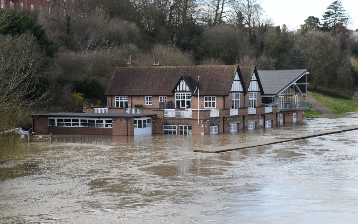 Flooding in Shrewsbury. Photo: John Sambrooks.
