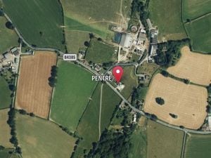 Where the dog kennels will be situated in Pentre near Churchstoke - from Grid Reference Finder.