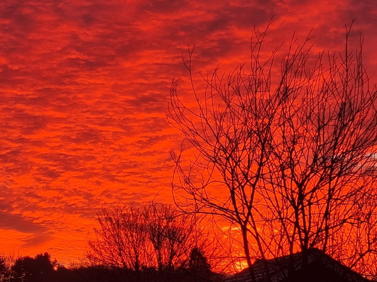 Blazing red skies over Shropshire explained
