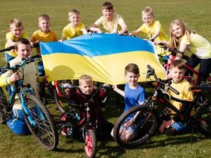 The group of youngsters who took part in the fundraising ride