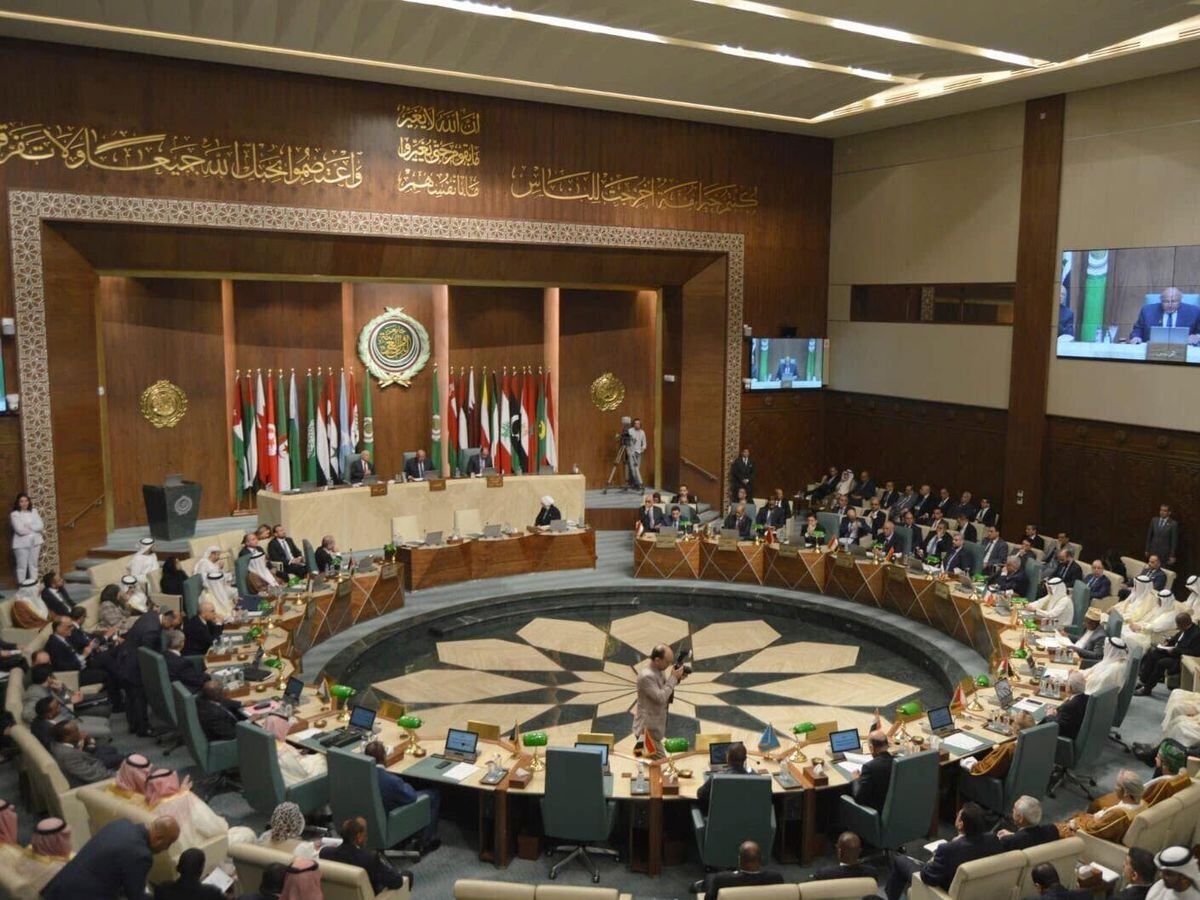 Delegates and foreign ministers of member states convene at the Arab League headquarters in Cairo