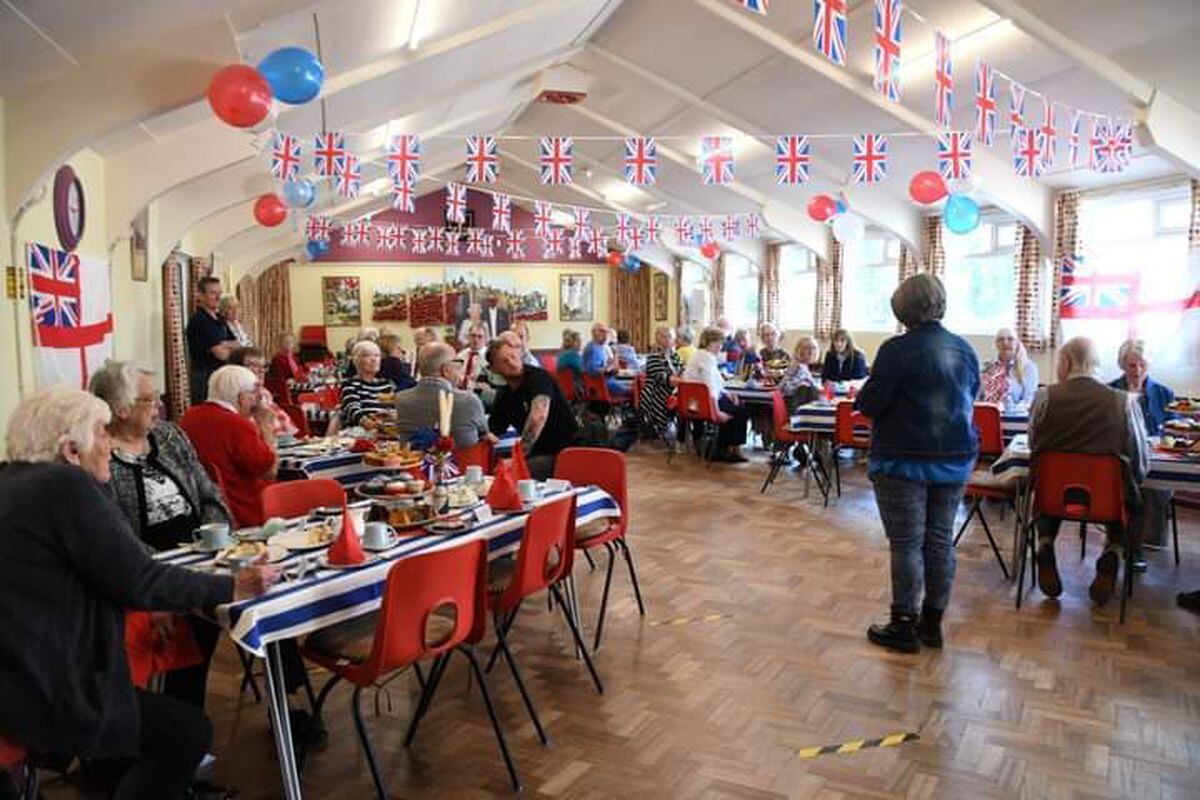 Afternoon jubilee tea for the community at the Beacon Community center Market Drayton, hosted by Market Drayton Royal Navy Association