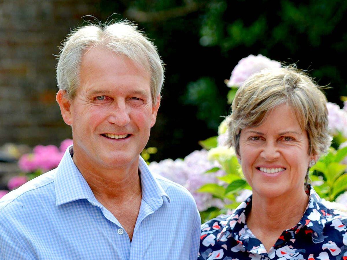 Owen Paterson pictured at home with his wife Rose, who died in June 2020