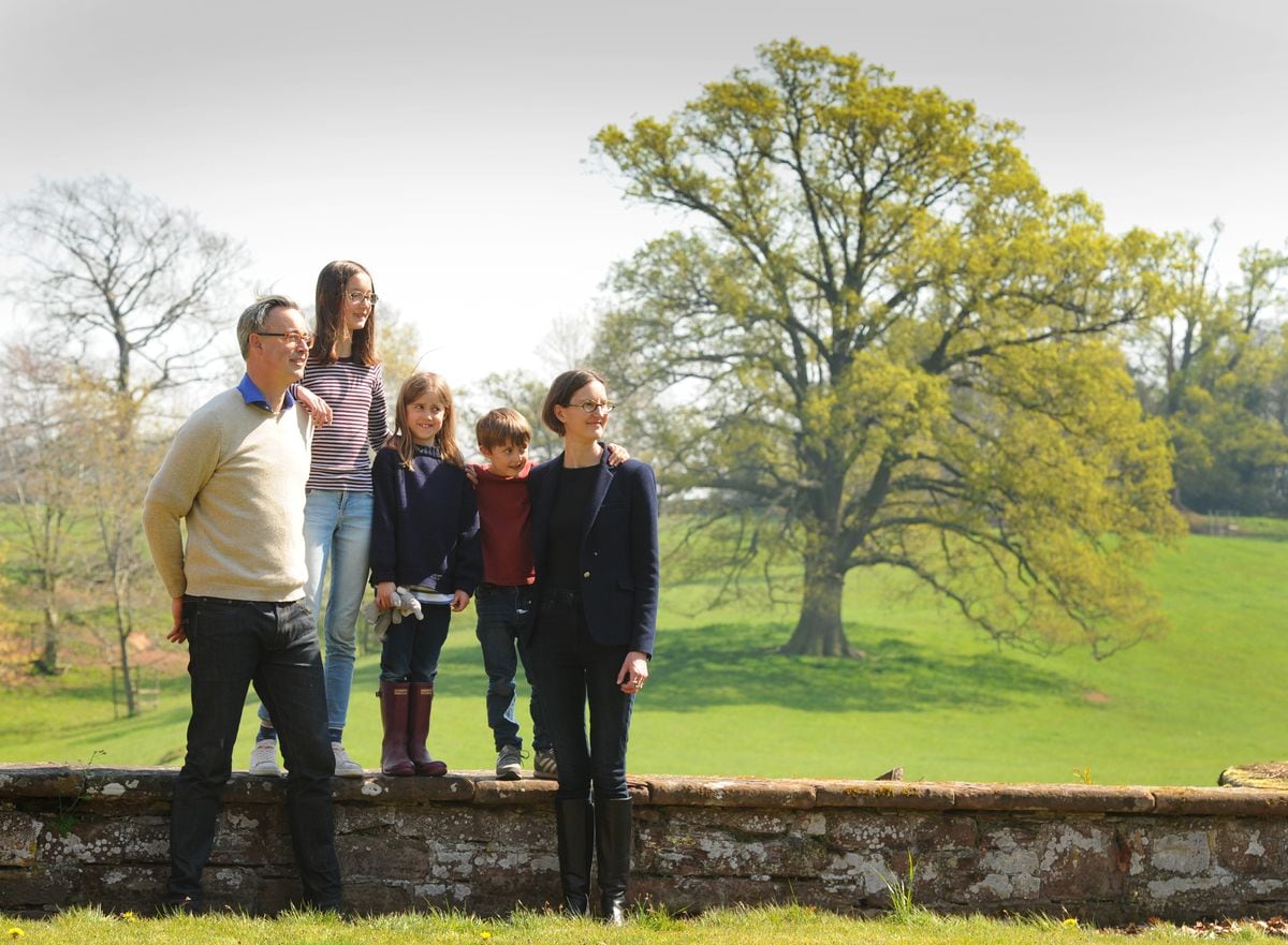 The family at Pitchford Hall