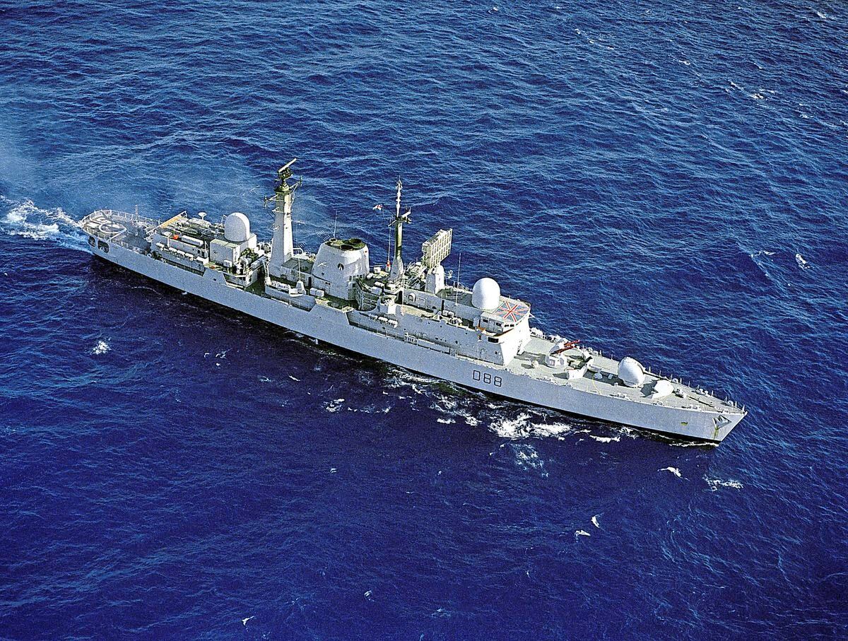 HMS Glasgow limped back from the Falklands after a close call with a bomb