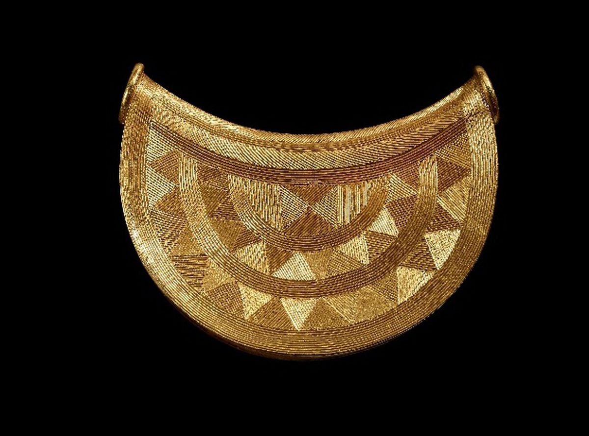 The sun pendant was found at a secret location in Shropshire. It will be displayed at Shrewsbury Museum from September.