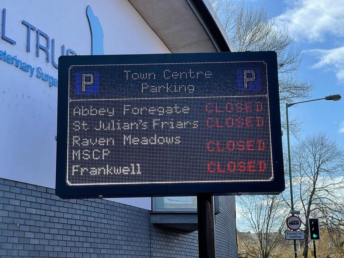 All of Shrewsbury's main car parks are closed