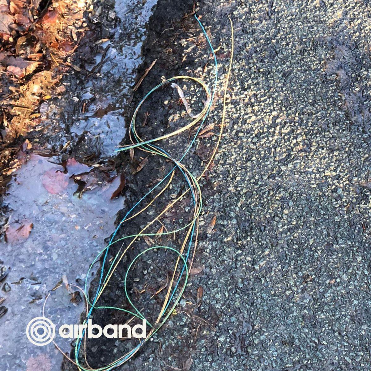 Images of the damage caused to the Airband cables