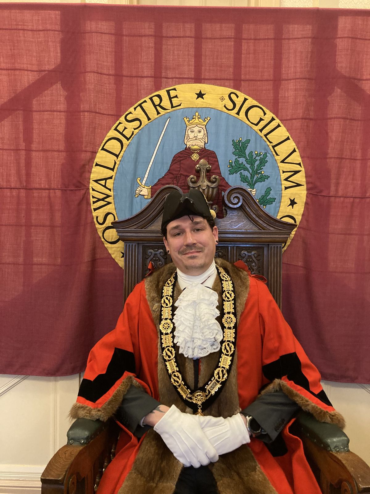 Oswestry mayor, Councillor Jay Moore