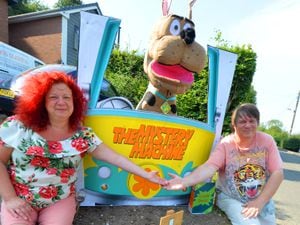 Lisa and Neil Hill with Scooby Doo