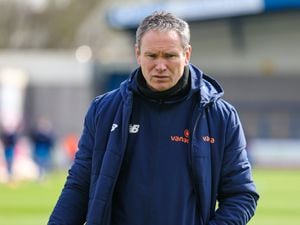 Kevin Wilkin was unable to address AFC Telford United's slide towards relegation - Photo by Ashley Griffiths - Grifftersworld Photography.
