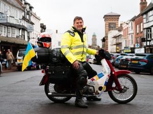 Stuart Bratt from Highley is riding his moped from Bridgnorth to Ukraine