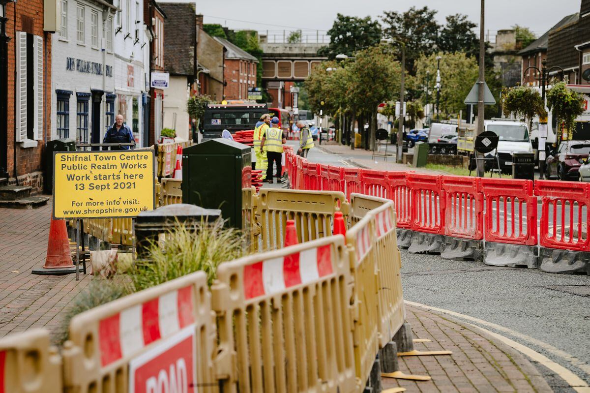 Work has started on Shifnal's town centre roads, beginning on Bradford Street