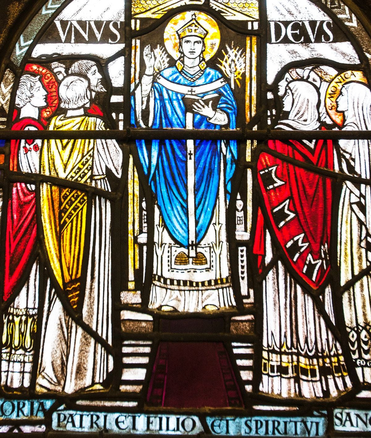 A stained glass window in Shrewsbury Cathedral