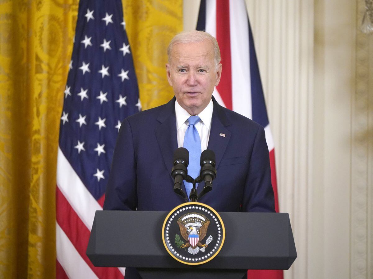 US President Joe Biden (Niall Carson/PA)