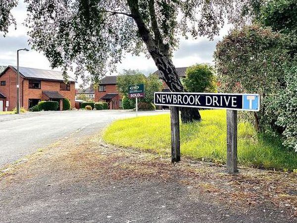 Newbrook Drive in Bayston Hill, where the man and women were found. 