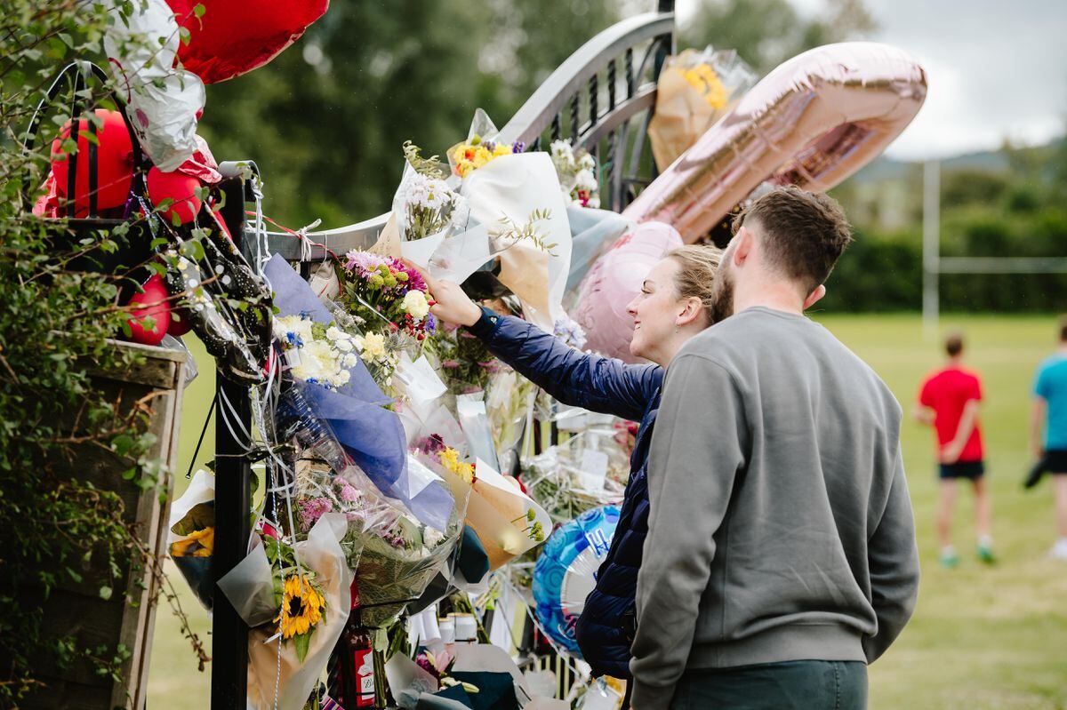 People have left tributes to Dylan at Bishops Castle & Onny Valley Rugby Club