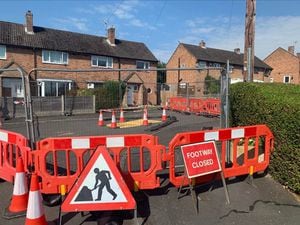Shropshire Council has covered over the sink hole in Park View, Broseley