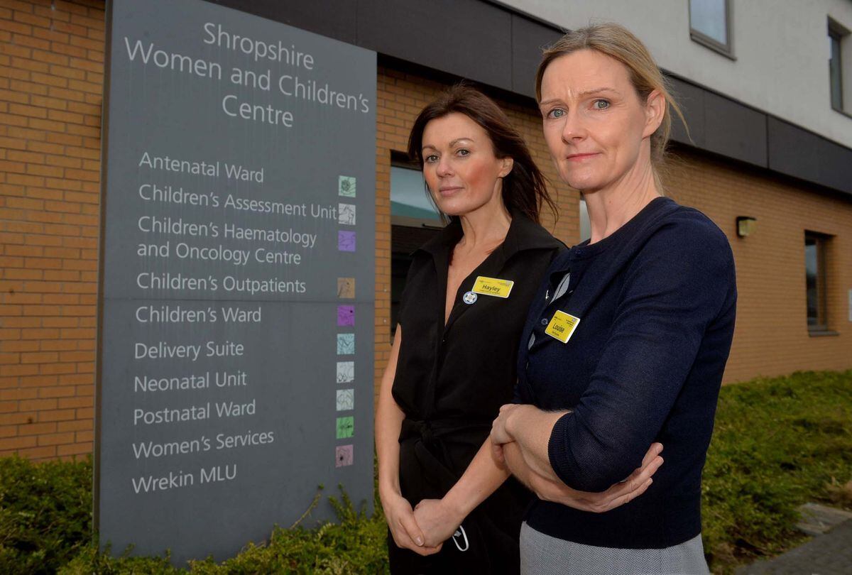 Shrewsbury & Telford Hospital NHS Trust chief executive Louise Barnett, right, and the trust's director of nursing Hayley Flavell.