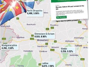 Figures showing the number of residents in each area who signed a petition demanding the UK revokes Article 50