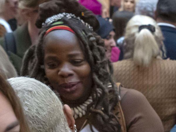 Ngozi Fulani at a reception at Buckingham Palace, London