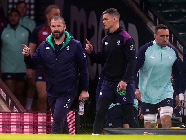 Ireland head coach Andy Farrell, left, and captain Johnny Sexton, right, enjoyed a weekend win in Wales