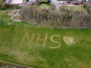 A message to the NHS near Barr Beacon in Walsall