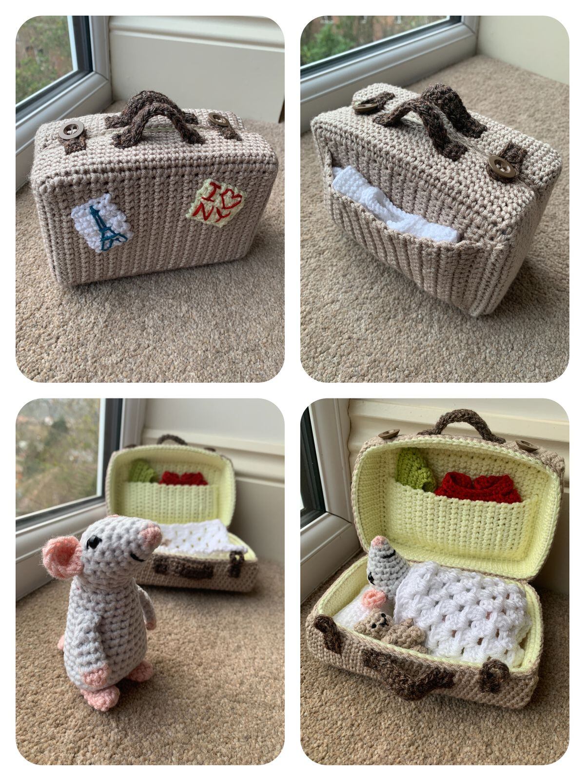 Her mouse in a suitcase design