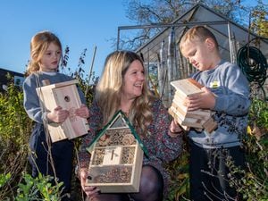 David Wilson Homes has donated wildlife accessories to pupils at the Longlands Primary School in Market Drayton. Photo Mike Sewell
