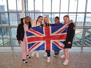 Meesha (far right) with her fellow members of Team UK.