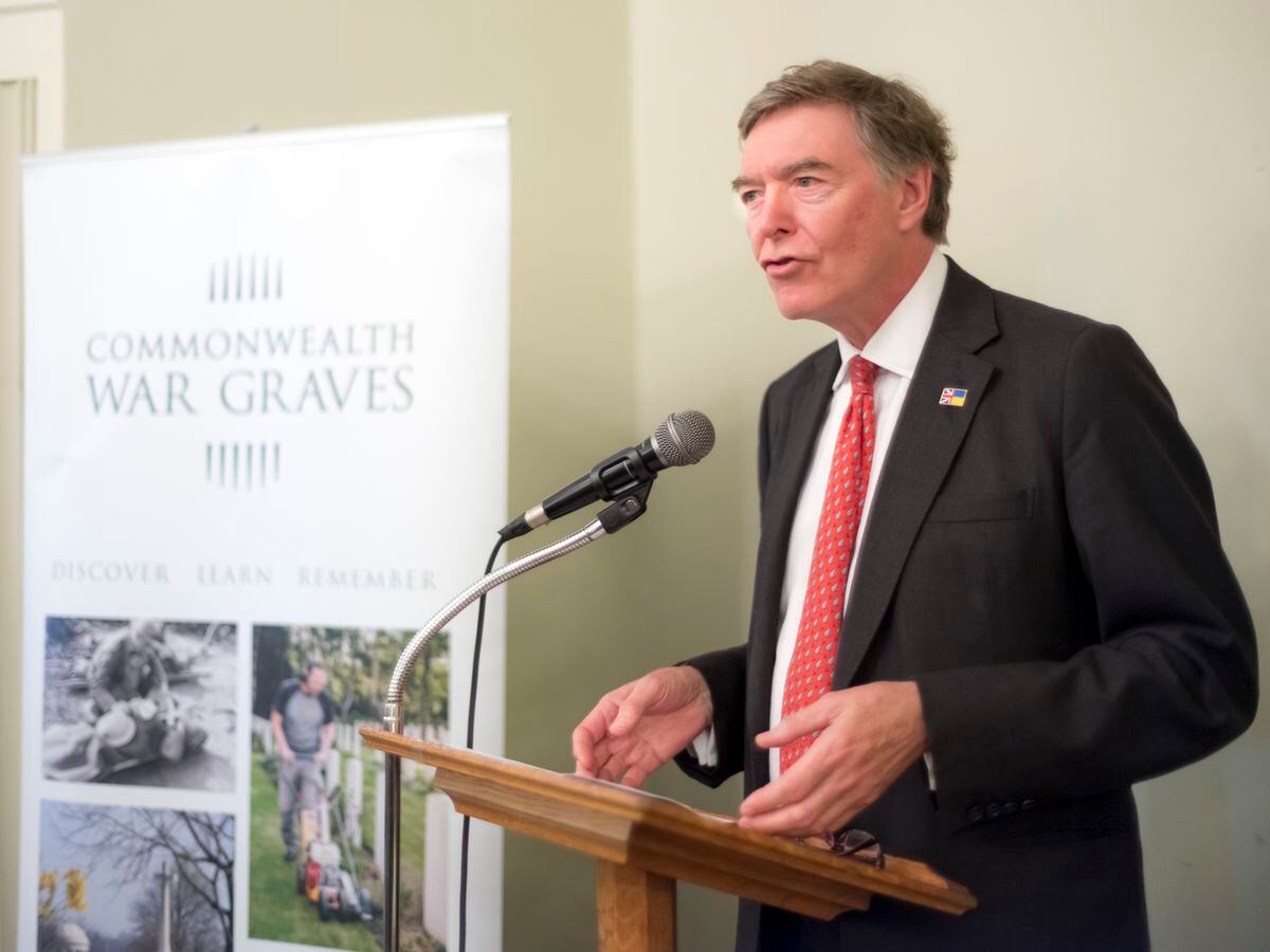 Commonwealth War Graves Commissioner Philip Dunne MP welcoming Parliamentarians to event in the House of Commons last week to kick off War Graves Week