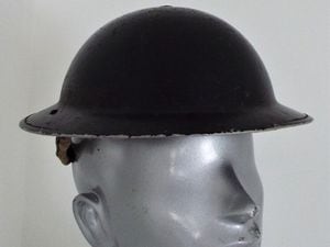 A Second World War helmet