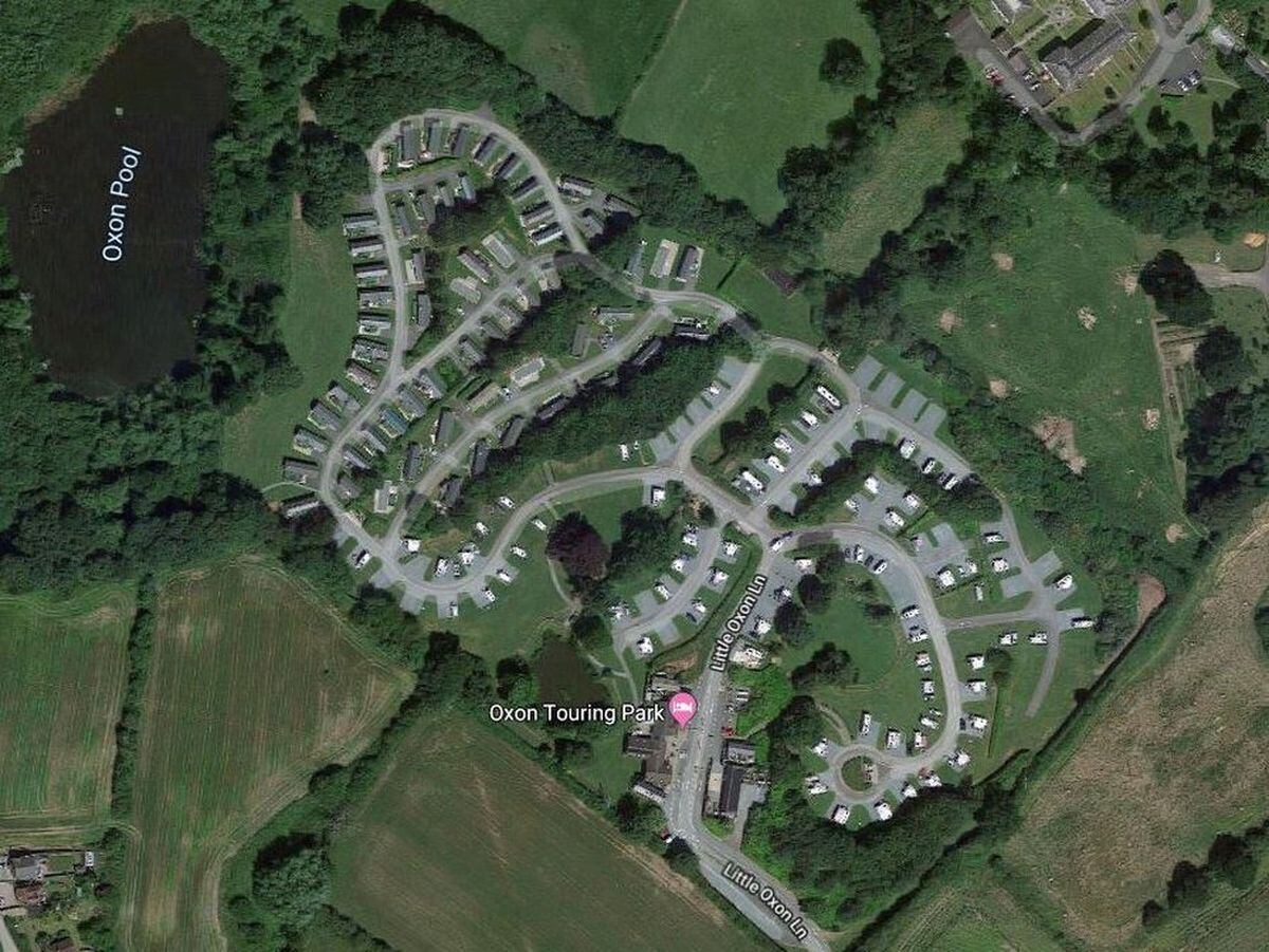An aerial view showing the Oxon Touring Park in Shrewsbury. Photo: Google
