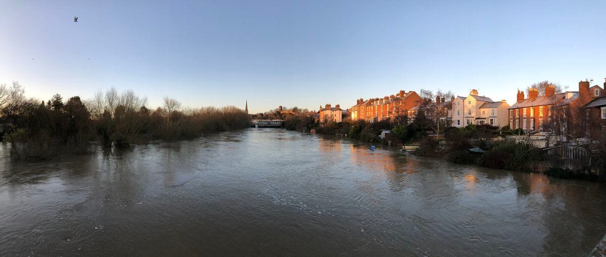 Flooding in Shrewsbury. Photo: Chris Bainger / Environment Agency.