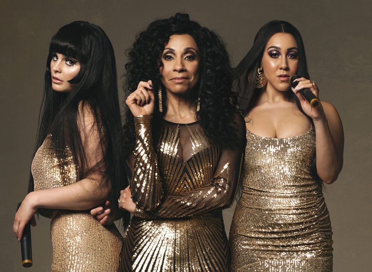 Millie O'Connell, Debbie Kurup and Danielle Steers all play Cher in the new musical The Cher Show