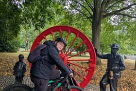 Alfie preparing for his 50 miles in April challenge
