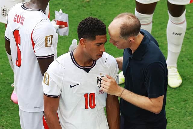 PRICKLY RELATIONSHIP: But Thomas Tuchel is getting the best out of Jude Bellingham (Image: Elsa/Getty Images)