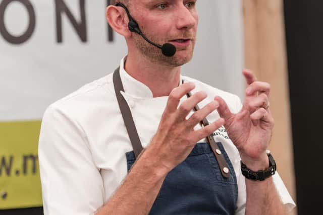 Stuart Collins giving a chef demonstration at last year's event