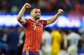 Scotland's John McGinn celebrates following a crucial 1-0 World Cup victory over Haiti at the Boston Stadium, Foxborough. (Photo by Andrew Milligan/PA Wire)